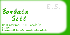 borbala sill business card